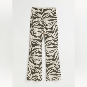 H&M Zebra Printed Formal Flared Pants